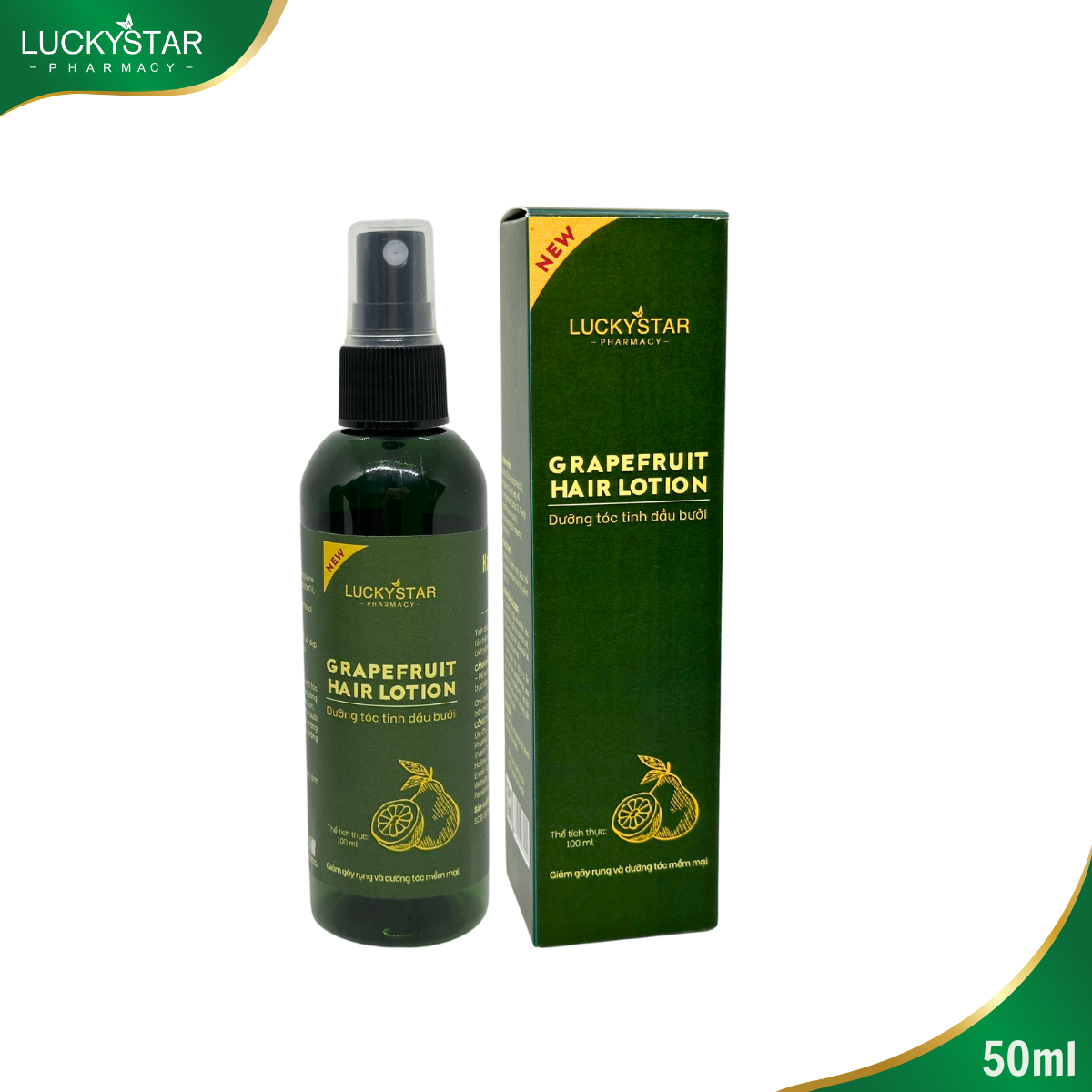 Lotion Dưỡng Tóc Tinh Dầu Bưởi - Lucky Star - 100ml