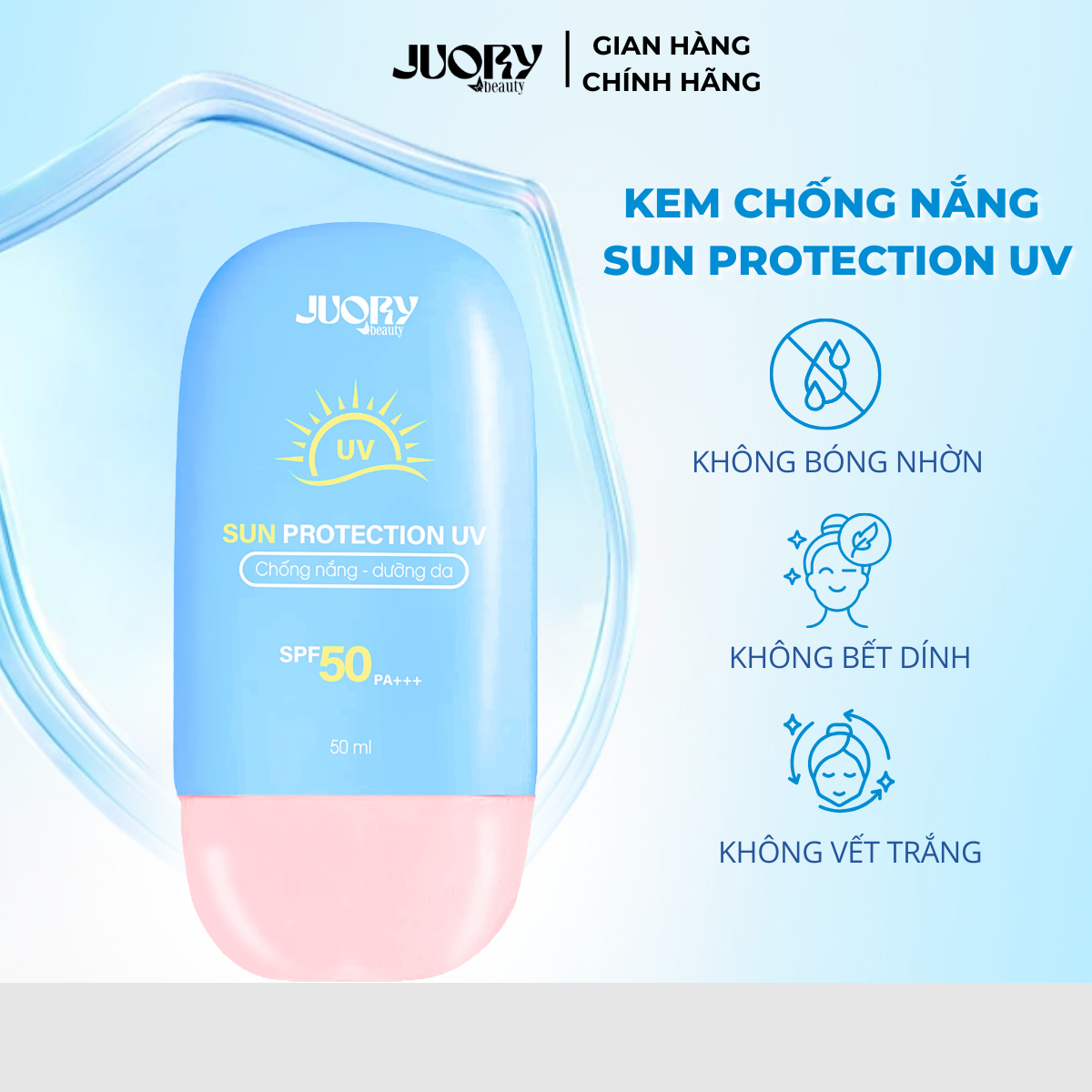 Kem Chống Nắng Sun Protection UV SPF 50 Pa +++ 50ml - Juory Beauty